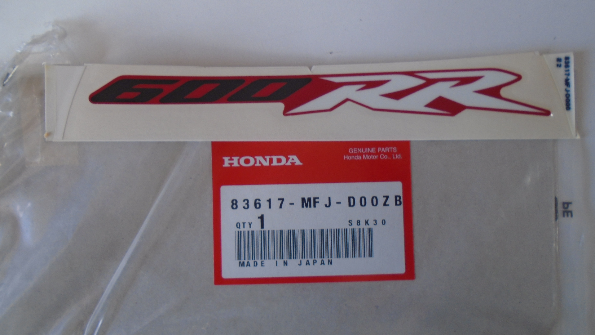 83617-MFJ-D00ZB ADHESIVOS OEM HONDA.